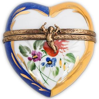 Limoges La Gloriette Heart Trinket Box