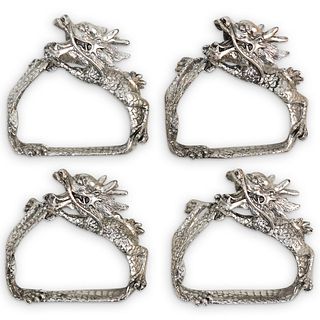 (4 Pc) Arthur Court Dragon Napkin Ring Set