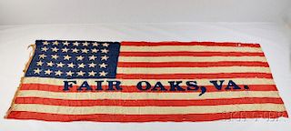 Thirty-four-star "Fair Oaks, VA." American Flag