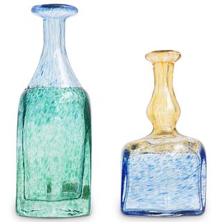 (2 Pc) Kosta Boda Miniature Glass Bottles