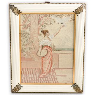Antique French Petit Point Embroidery