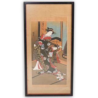 Japanese Painting On Silk
