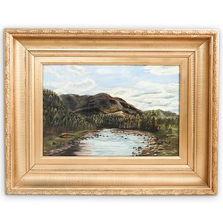 Oil On Canvas Landscape Scene