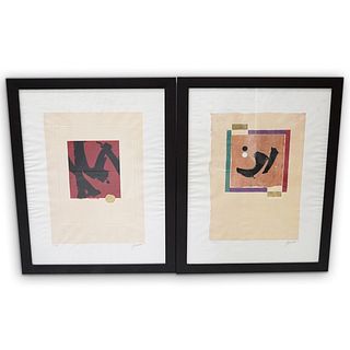 (2Pc) Max Hayslette (b.1930 American) Signed Lithographs