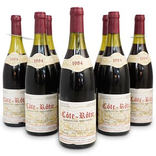 (9 Pc) 1984 Cote Rotie Red Wine Bottles