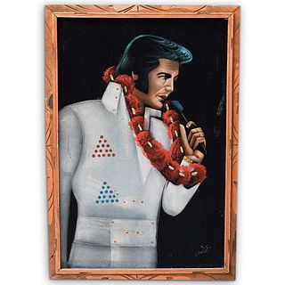 Elvis Presley Paint on Velvet