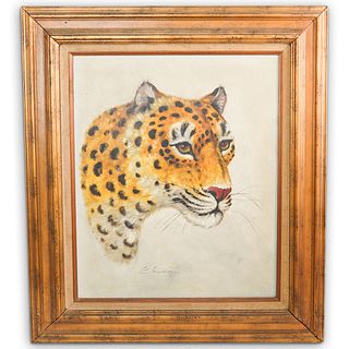 Oil On Canvas Cheetah Painting