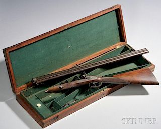 Cased Percussion Side-by-side Shotgun