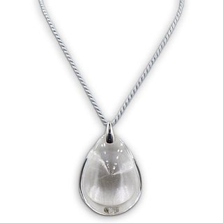 Baccarat Sterling Silver and Crystal Pendant Necklace