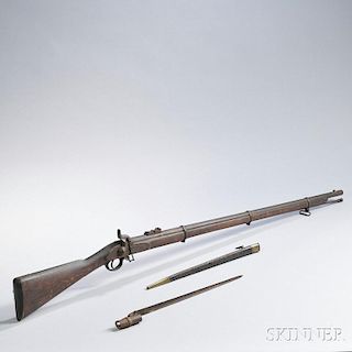 Pattern 1853 Enfield Musket, Bayonet, and Scabbard