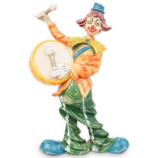 Vintage Drummer Clown Figurine