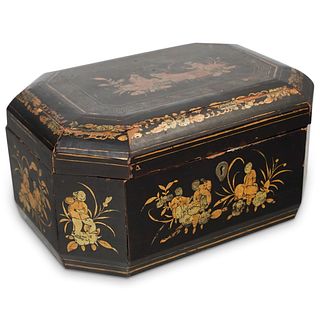 19th Cent. Chinese Export Lacquered Caddy