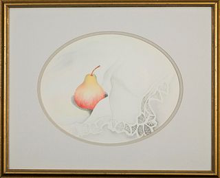 Bonnie Frederico, Pear on Lace Cloth