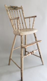 Bride's Child's Windsor High Chair, circa 1810
