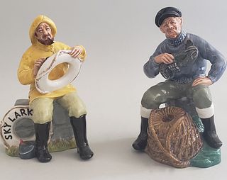 Two Royal Doulton Porcelain Fishermen Figurines