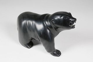 Inuit Hand Carved Soapstone Model of a Bear