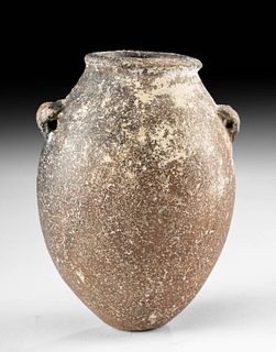 Petite Egyptian Pre-Dynastic Blacktop Pottery Jar