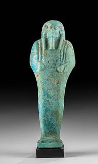 Egyptian 26th Dynasty Glazed Faience Ushabti