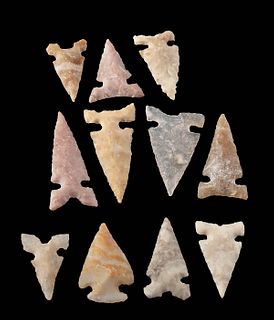 11 Mississippian / Caddo Stone Projectile Points