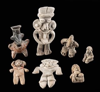 7 Miniature West Mexican Pottery Figures