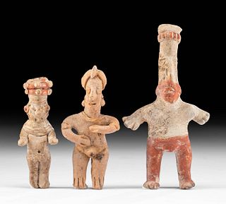 3 Jalisco & Michoacan Pottery Standing Figures