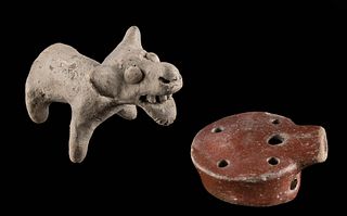 Chupicuaro Pottery Ocarina & Teotihuacan Pottery Dog