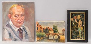 Lot of 3 Paintings, Simon, Hochman, Bartakoski