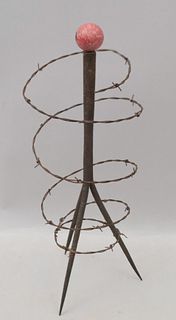 John Sideli, Iron and Barbed Wire Sculpture