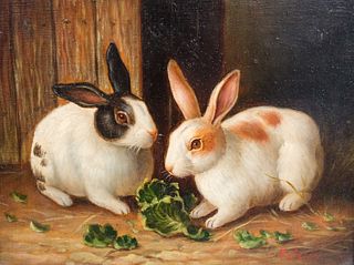 Oil on Canvas, Rabbits