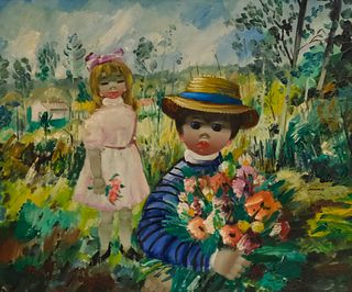 Nino Giuffrida, Children with Flowers