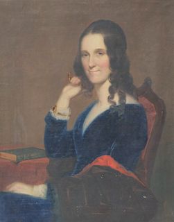 American School, Portrait of Lady w/ Ruby Bracelet