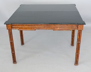 Faux Bamboo Console or Dining Table Lacquer Top