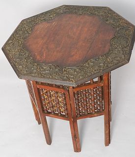 Carved Moroccan Octagonal Table