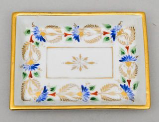 Floral Decorated Le Tallec Trinket Dish