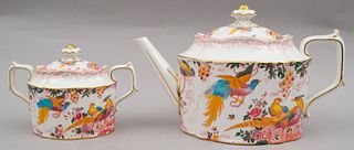 Royal Crown Derby Porcelain Teapot & Sugar Bowl