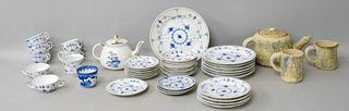 Porcelain and Pottery Lot Including Blue Fluted