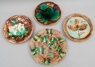 Lot of 4 Majolica Dishes