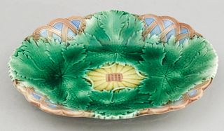 Wedgwood Majolica Ivy & Basket Weave Platter