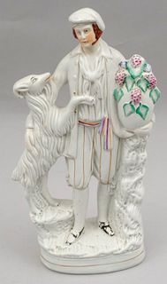 Large Staffordshire Figurine of a Goat Herder