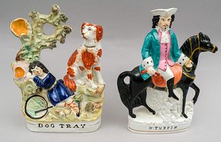 Lot of 2 Staffordshire Figural Groups