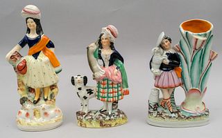 Lot of 3 Staffordshire Figurines