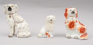 Lot of 3 Staffordshire Dogs
