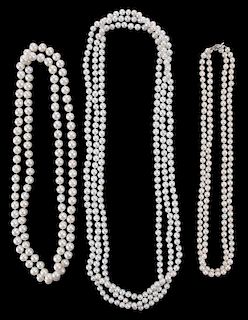 Three Pearl Necklaces