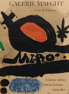Original Joan Miro Galerie Maeght Poster