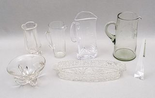 Group of Glass Serving Articles