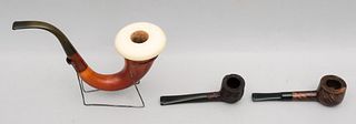 Lot of 3 Vintage Tobacco Pipes