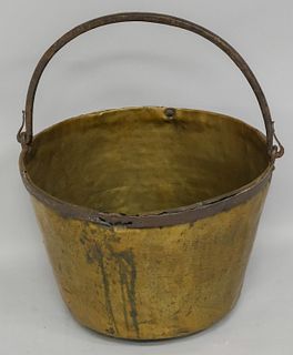 18th Century Brass & Iron Bucket by S. Neall
