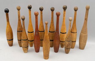 Lot of 13 Indian Clubs