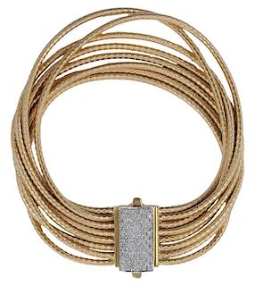 14 Karat Gold Eight-Strand Bracelet