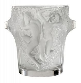 Lalique Frosted Glass Ice Bucket with